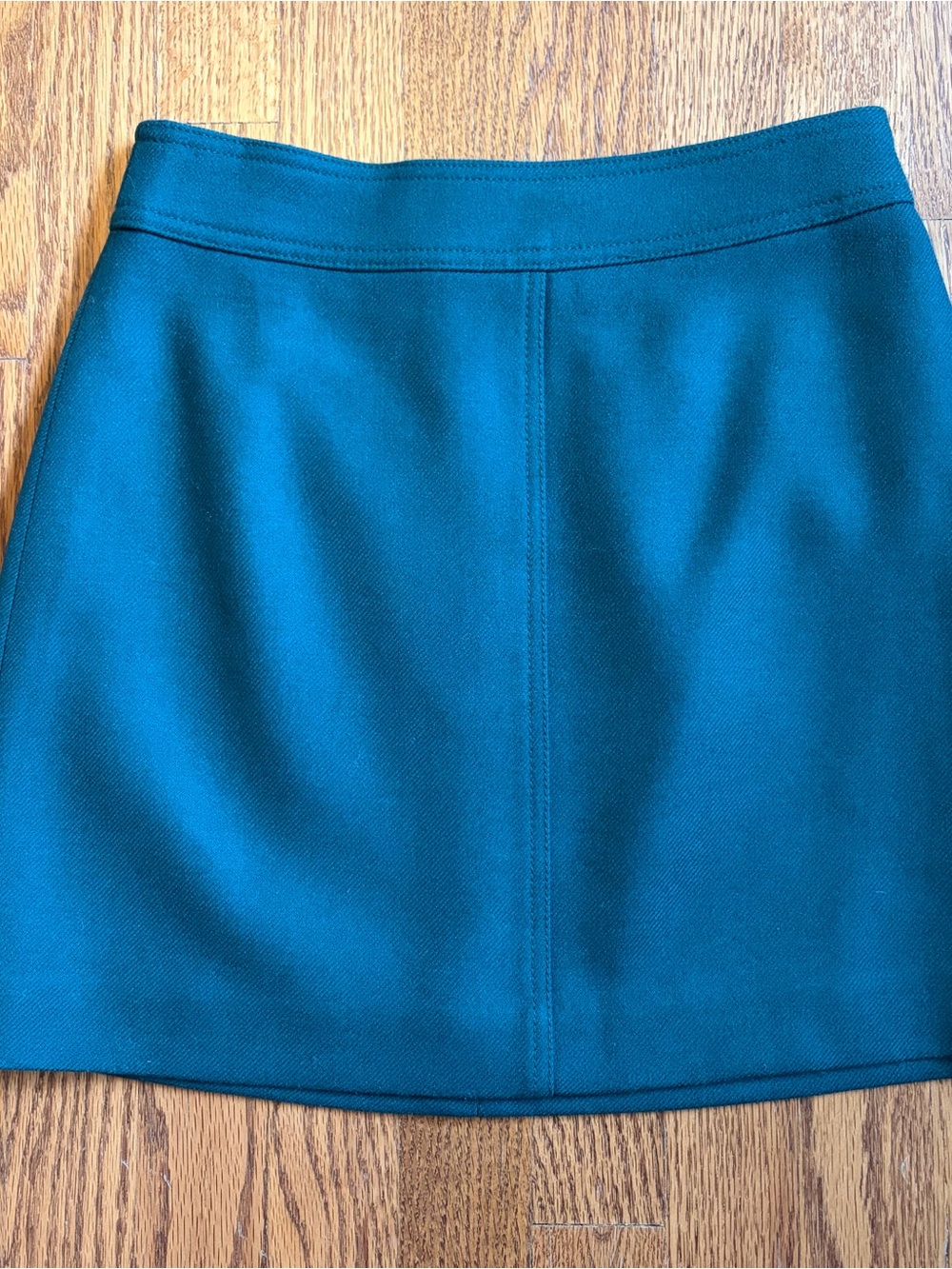 J.Crew Wonens Classic Wool Green Mini Skirt - Women's A-Line
